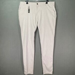 Zara Man Pants Mens 32x30 Beige Slim Fit Dress Casual Stretch